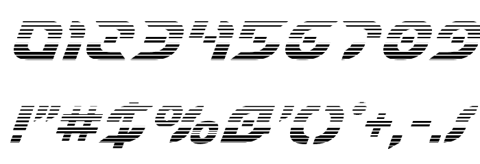 Starfighter Bold Gradient Italic Font OTHER CHARS