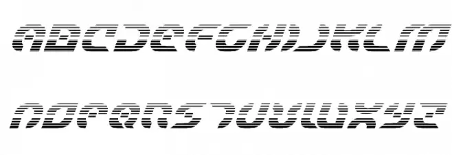 Starfighter Bold Gradient Italic Schriftart Groß