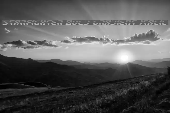 Starfighter Bold Gradient Italic Шрифта examples