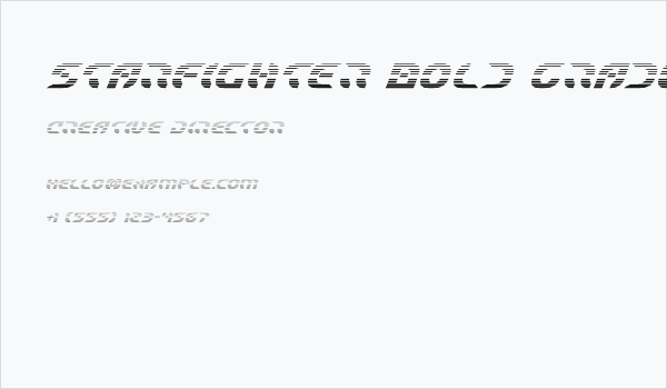 Starfighter Bold Gradient Italic Business Card