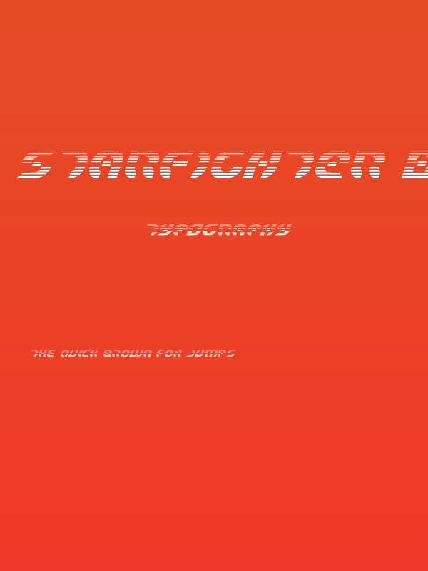 Starfighter Bold Gradient Italic Poster