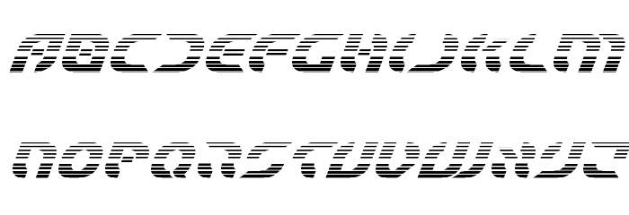 Starfighter Bold Gradient Italic Font LOWERCASE
