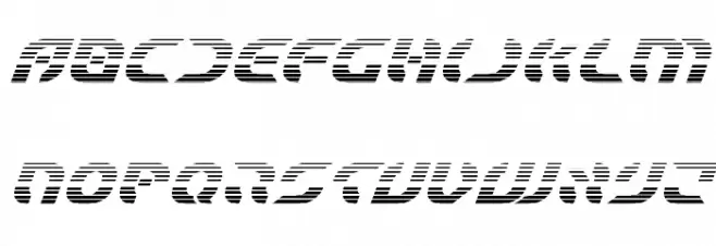 Starfighter Bold Gradient Italic Fuentes MINÚSCULAS