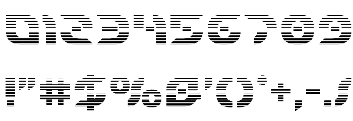 Starfighter Bold Gradient フォント その他の文字