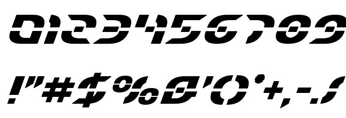 Starfighter Bold Italic Font OTHER CHARS