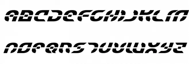 Starfighter Bold Italic Schriftart Groß