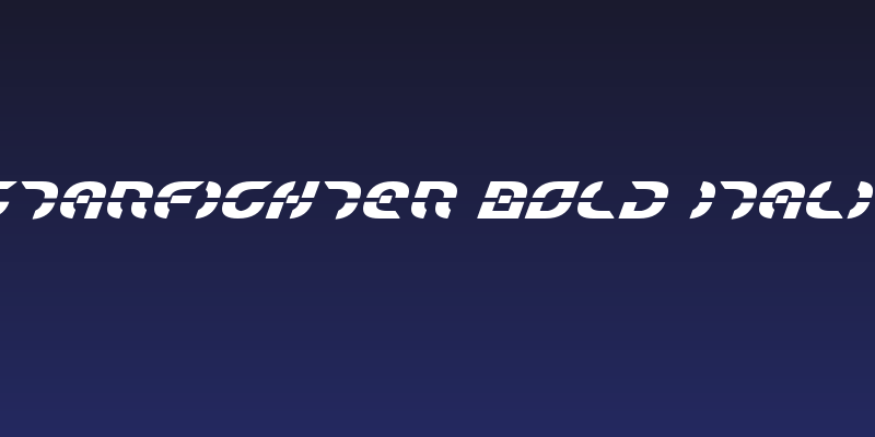 Starfighter Bold Italic Social Header