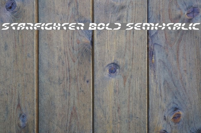 Starfighter Bold Semi-Italic Font examples