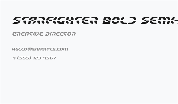 Starfighter Bold Semi-Italic Business Card