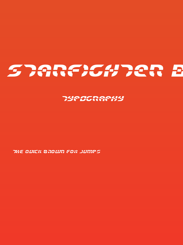 Starfighter Bold Semi-Italic Poster