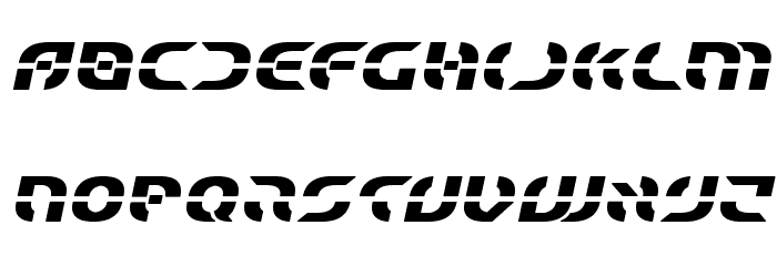 Starfighter Bold Semi-Italic Font LOWERCASE