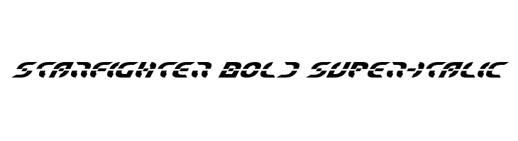 Starfighter Bold Super-Italic Font