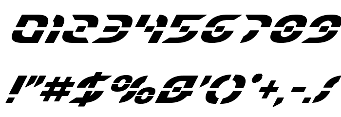 Starfighter Bold Super-Italic Font OTHER CHARS