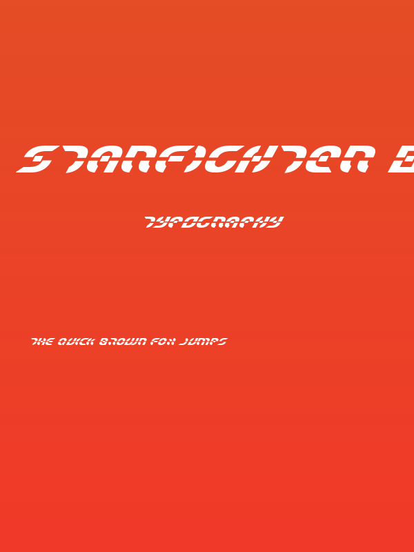 Starfighter Bold Super-Italic Poster