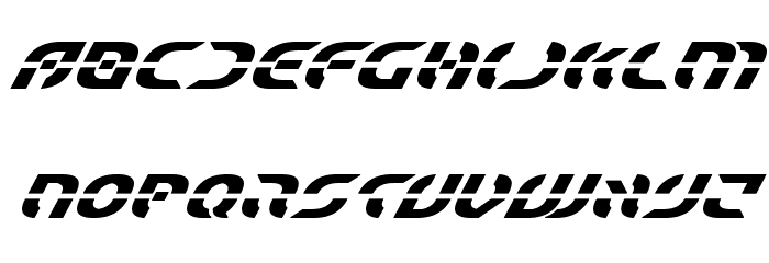 Starfighter Bold Super-Italic Font LOWERCASE