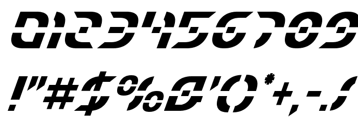 Starfighter Condensed Italic Font OTHER CHARS