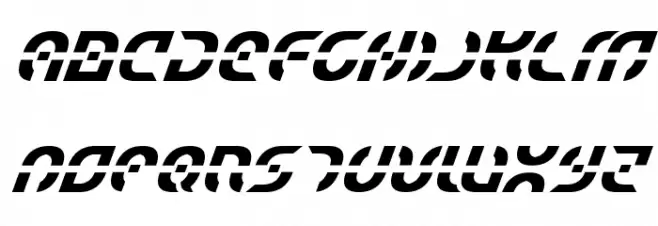 Starfighter Condensed Italic Fonte MAIÚSCULAS