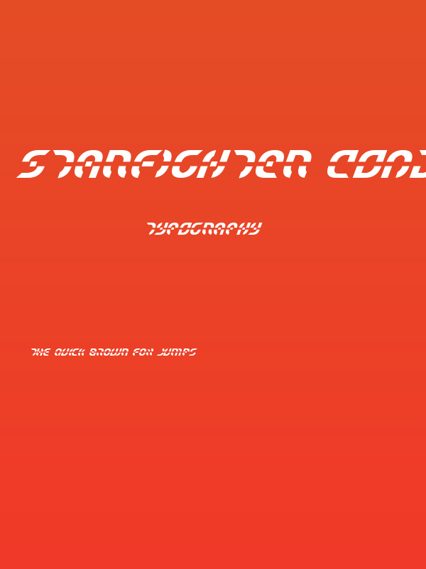 Starfighter Condensed Italic Poster