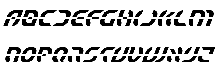 Starfighter Condensed Italic Font LOWERCASE