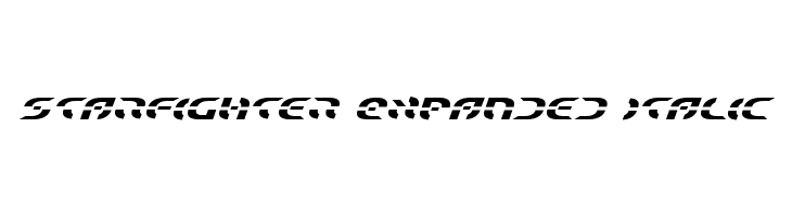 Starfighter Expanded Italic Font