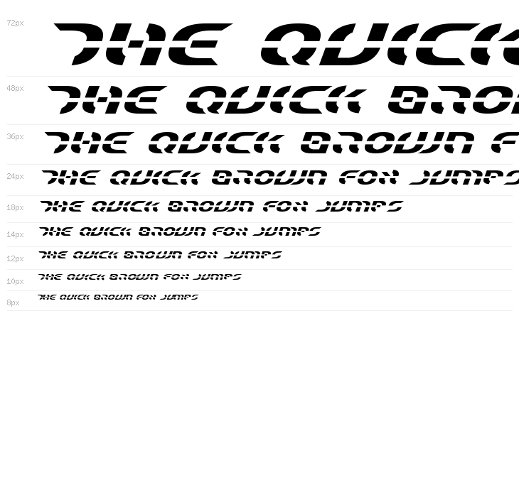 Starfighter Expanded Italic Waterfall