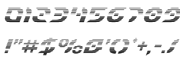 Starfighter Gradient Italic Font OTHER CHARS