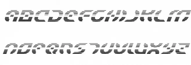 Starfighter Gradient Italic Fuentes MAYÚSCULAS