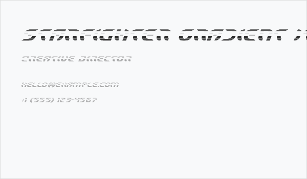 Starfighter Gradient Italic Business Card