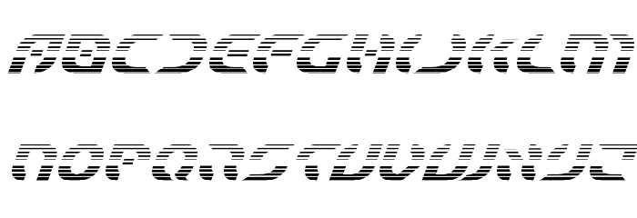 Starfighter Gradient Italic Font LOWERCASE
