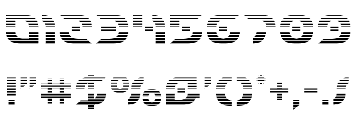 Starfighter Gradient Font OTHER CHARS