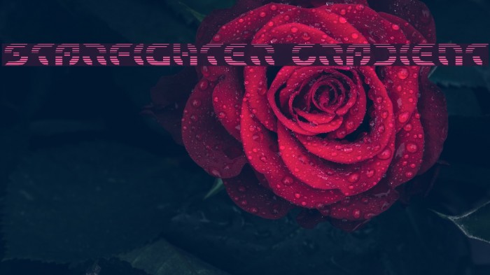 Starfighter Gradient Font examples
