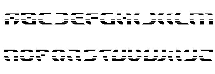 Starfighter Gradient Font LOWERCASE