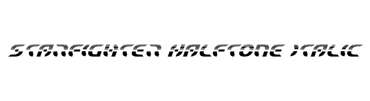 Starfighter Halftone Italic  font caratteri gratis