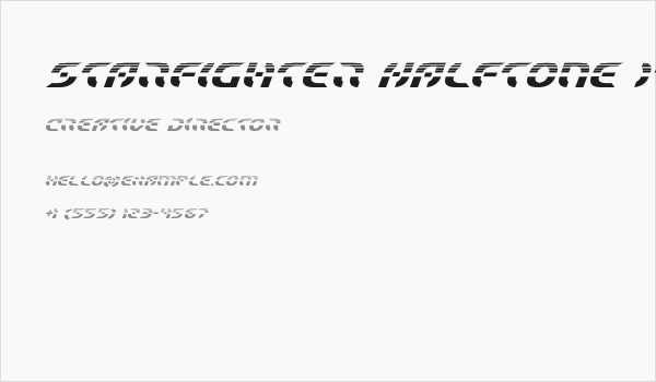Starfighter Halftone Italic Business Card