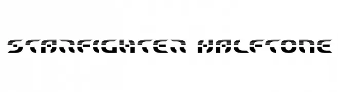 Starfighter Halftone  Frei Schriftart Herunterladen