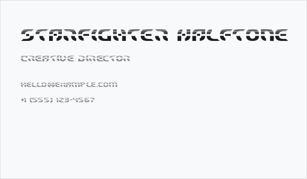 Starfighter Halftone Business Card