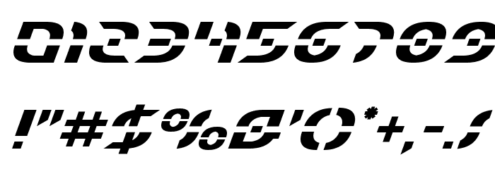 Starfighter Italic Font OTHER CHARS