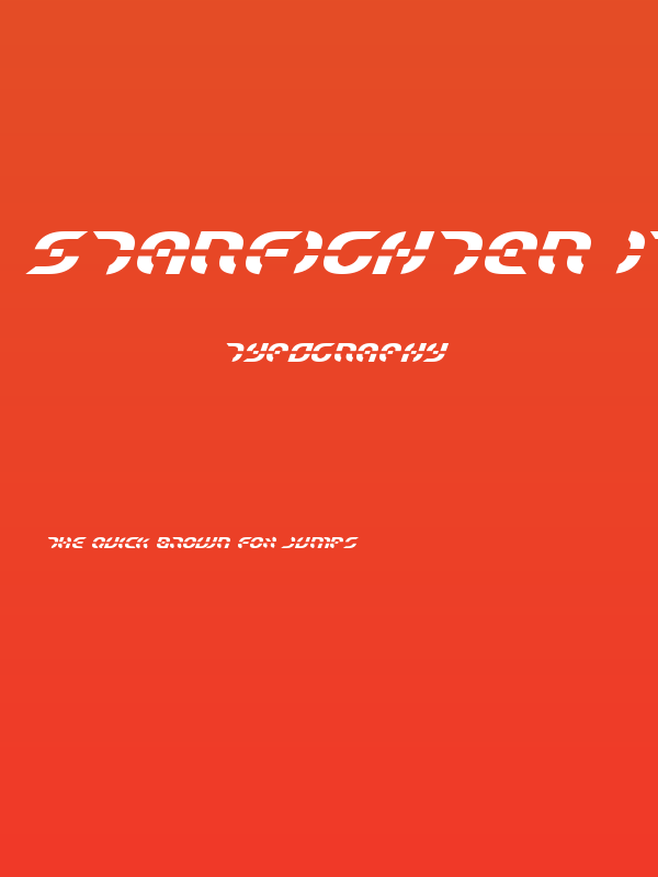 Starfighter Italic Poster