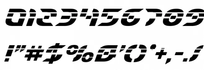 Starfighter Laser Bold Italic Font OTHER CHARS