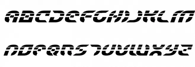 Starfighter Laser Bold Italic خط أحرف كبيرة