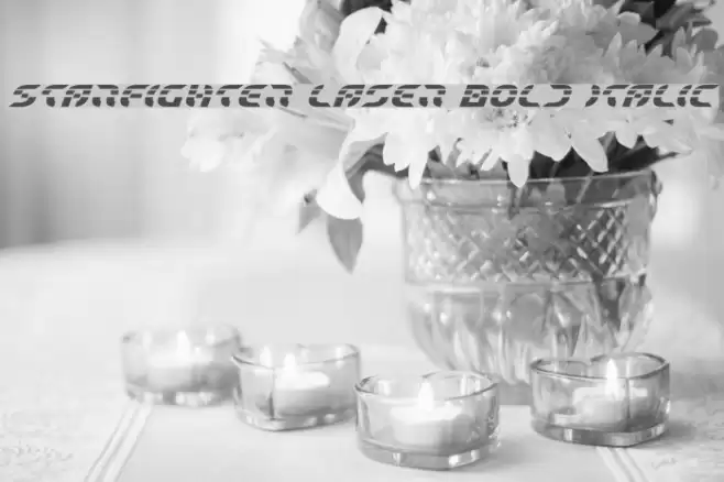 Starfighter Laser Bold Italic Font examples