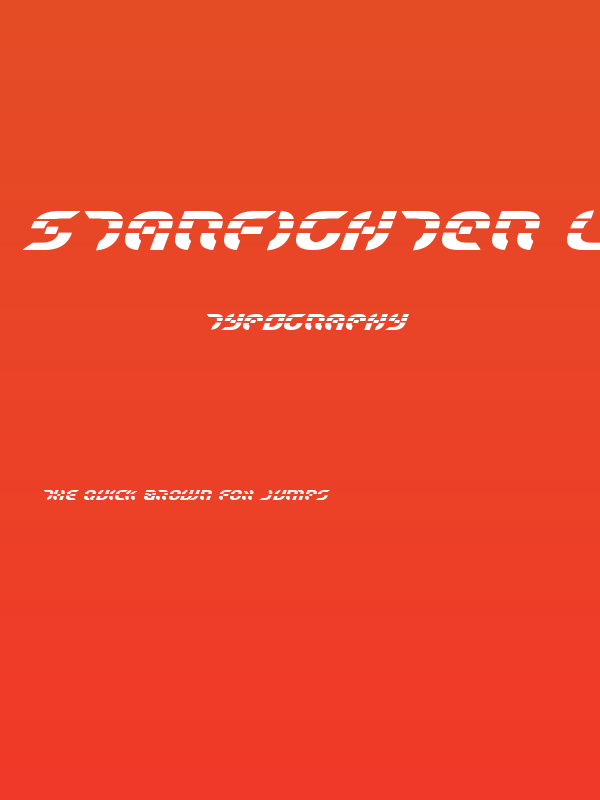 Starfighter Laser Bold Italic Poster