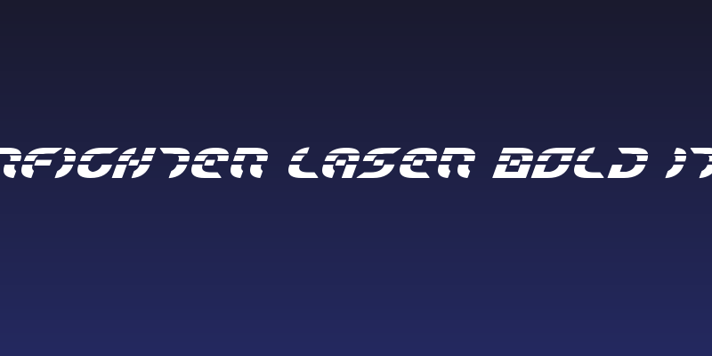 Starfighter Laser Bold Italic Social Header
