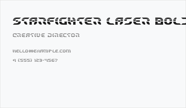 Starfighter Laser Bold Business Card