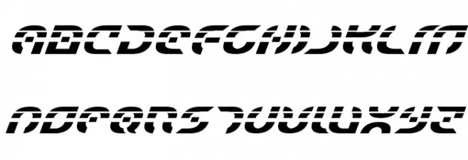 Starfighter Laser Italic Fonte MAIÚSCULAS