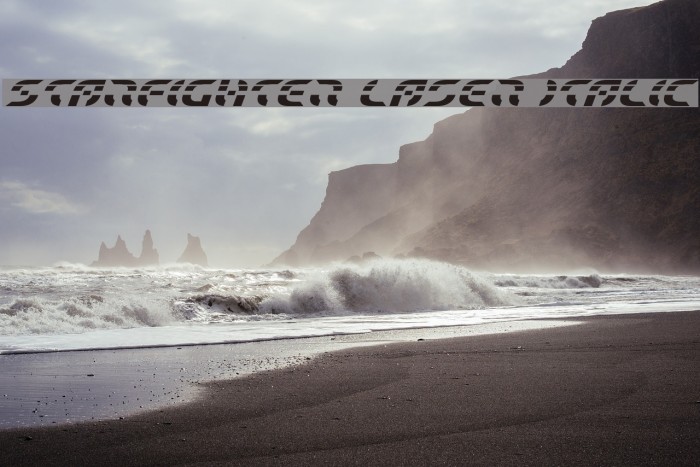Starfighter Laser Italic Font examples