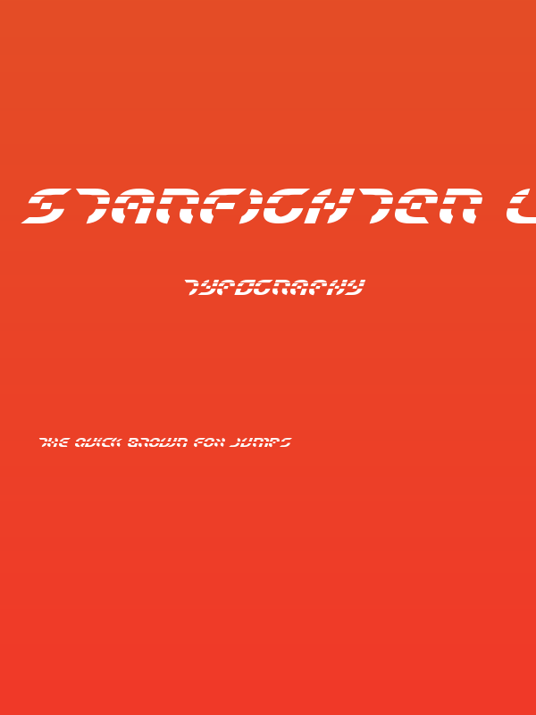 Starfighter Laser Italic Poster
