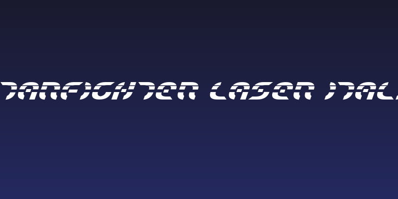 Starfighter Laser Italic Social Header
