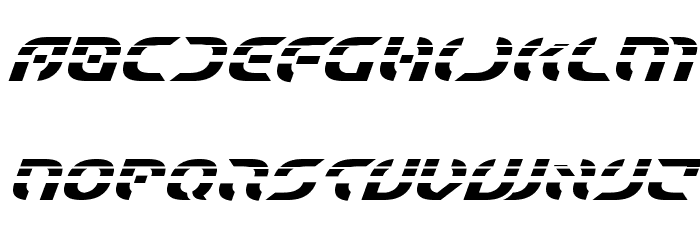 Starfighter Laser Italic Font LOWERCASE