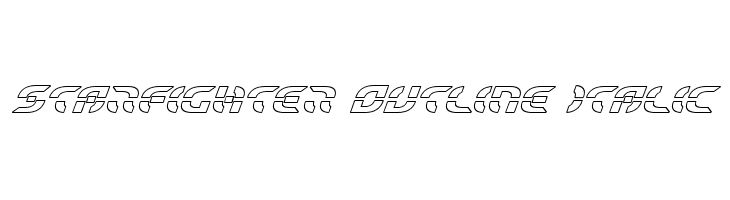 Starfighter Outline Italic  font caratteri gratis